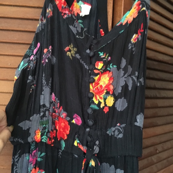 🎈SOLD🎈Free People FP One Floral Raw Hem Jumpsuit - Picture 3 of 4